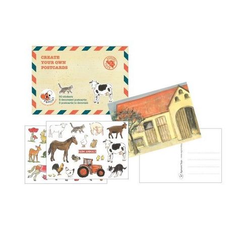 Cartes Postales Avec Autocollants