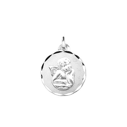 Médaille - Argent 925 - Ange - Diamètre : 15mm