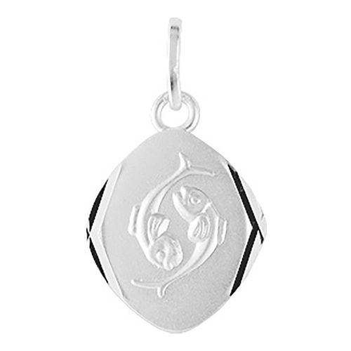 Pendentif Mixte - Argent 925 - Signe Astrologique - Poissons