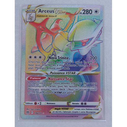 Carte Pokémon Arceus Vstar Holo Rainbow 176/172 Eb09