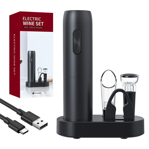 Ouvre Bouteille Électrique Tire Bouchons À Vin Automatique Rechargeables Usb Coffret Cadeau