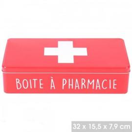 Boite en métal, boite de secours/pharmacie Années 70 -  France