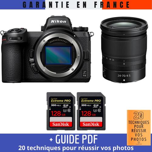 Nikon Z6 II + Z 24-70mm f/4 S + 2 SanDisk 128GB Extreme PRO UHS-II SDXC 300 MB/s + Guide PDF ""20 TECHNIQUES POUR RÉUSSIR VOS PHOTOS""