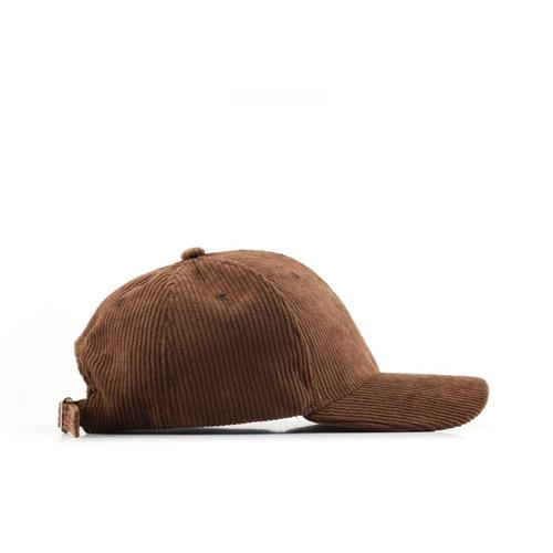 Casquette,1-Brown-55-60cm--Casquette En Velours Côtelé Pour Homme Et Femme, Chapeau Chaud De Baseball, De Couleur Unie, Avec Bord In