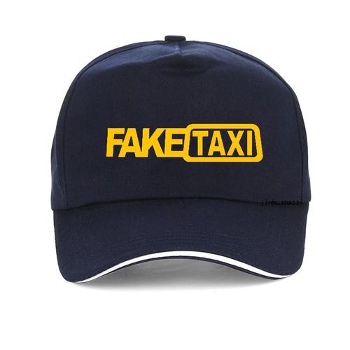 Casquette,Marine Bleu--Casquette De Baseball 100% Coton Pour Homme Et Femme, Faux Taxi, Lettres Drôles, Ajustable, Hip Hop, Unisexe,