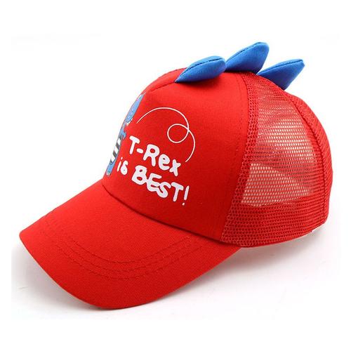 Casquette,Red-Net Cap-50-54cm--Casquette De Baseball Pour Enfants, Filet De Dinosaure, Visière, Mignon, Mode Enfants, Chapeau Ajusta