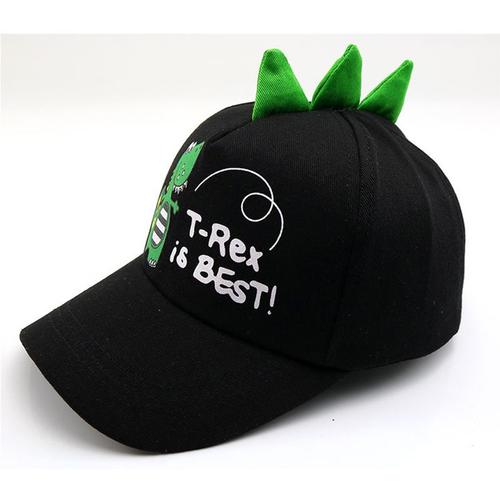 Casquette,Black-50-54cm--Casquette De Baseball Pour Enfants, Filet De Dinosaure, Visière, Mignon, Mode Enfants, Chapeau Ajustable, C