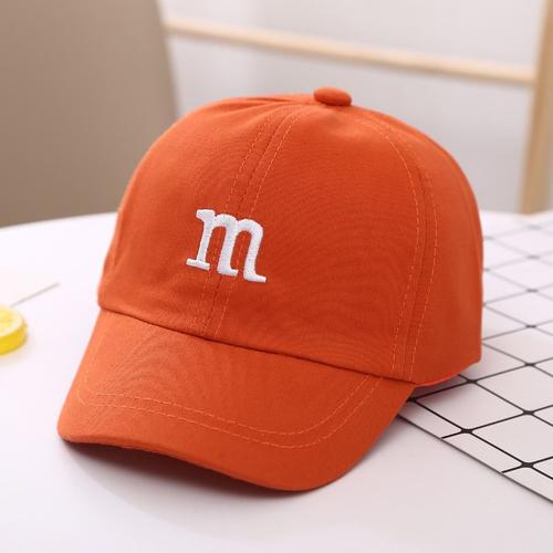 Casquette,Orange-50-62cm--Casquette De Baseball Pour Enfants De 1 6 8 12 15 Ans, Chapeau De Protection Solaire, Hip Hop Avec Lettres