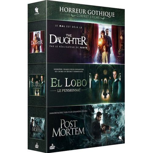 Horreur Gothique - Coffret 3 Films : The Daughter + El Lobo - Le Pensionnat + Post Mortem - Pack