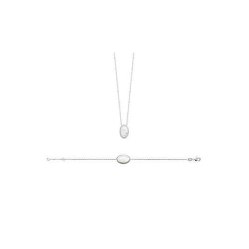 Bracelet Femme - Argent 925 - Nacre - Longueur : 18 Cm
