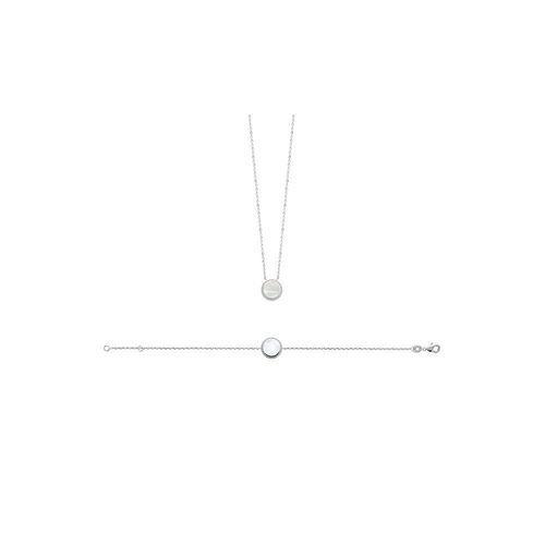 Bracelet Femme - Argent 925 - Nacre - Longueur : 18 Cm