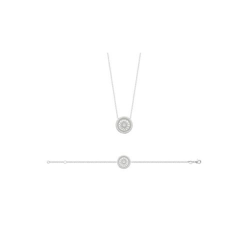 Bracelet Femme - Argent 925 - Oxyde De Zirconium - Longueur : 18 Cm