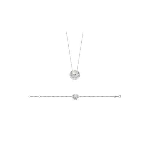 Bracelet Femme - Argent 925 - Nacre - Longueur : 18 Cm