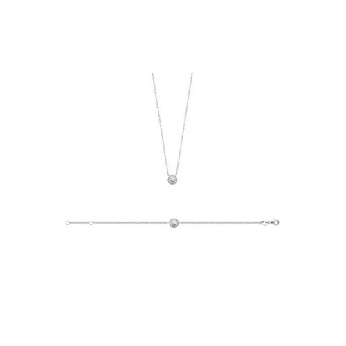 Bracelet Femme - Argent 925 - Oxyde De Zirconium - Longueur : 18 Cm