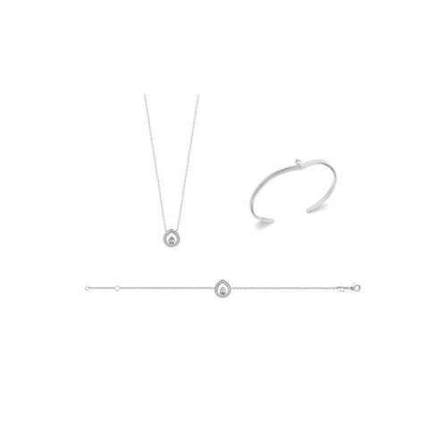 Bracelet Femme - Argent 925 - Oxyde De Zirconium - Longueur : 18 Cm