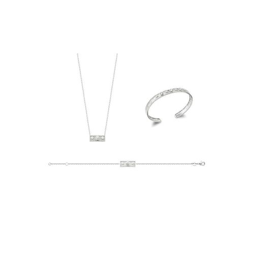 Bracelet Femme - Argent 925 - Oxyde De Zirconium - Longueur : 18 Cm