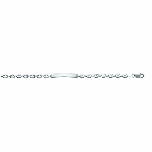 Gourmette Mixte - Argent 925 - Chaîne Grain De Café - Largeur : 6 Mm - Longueur : 19 Cm