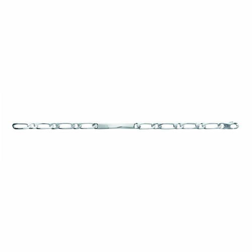 Gourmette Homme - Argent 925 - Cheval Alternée 1+1 - Largeur : 5 Mm - Longueur : 18 Cm