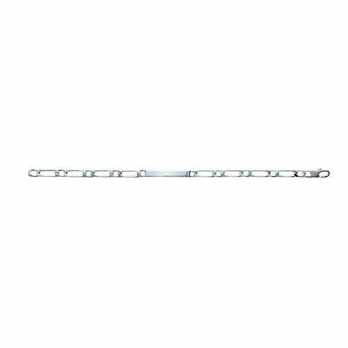 Gourmette Homme - Argent 925 - Cheval Alternée 1+1 - Largeur : 4 Mm - Longueur : 18 Cm