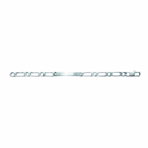 Gourmette Homme - Argent 925 - Cheval Alternée 1+1 - Largeur : 6 Mm - Longueur : 18 Cm