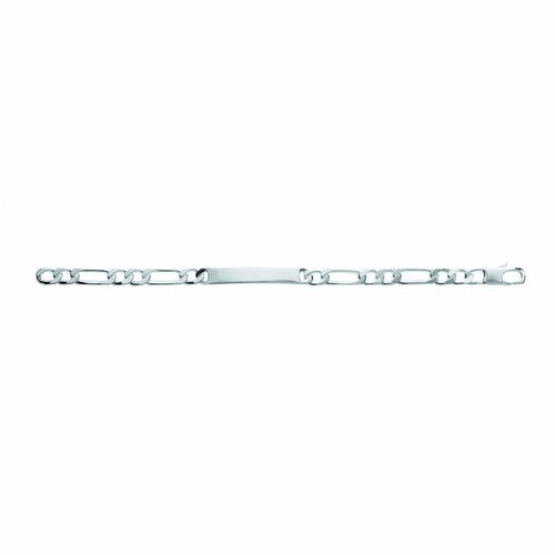 Gourmette Homme - Argent 925 - Cheval Alternée 1+2 - Largeur : 6 Mm - Longueur : 20 Cm