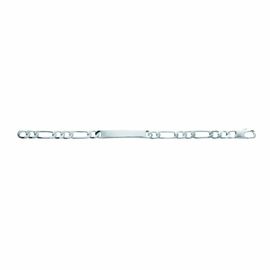 Gourmette Homme - Argent 925 - Cheval Alternée 1+2 - Largeur : 6 Mm - Longueur : 20 Cm