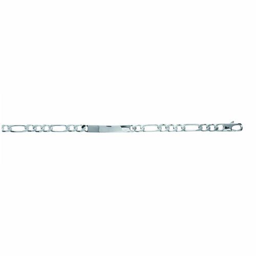 Gourmette Homme - Argent 925 - Cheval Alternée 1+3 - Largeur : 6 Mm - Longueur : 20 Cm
