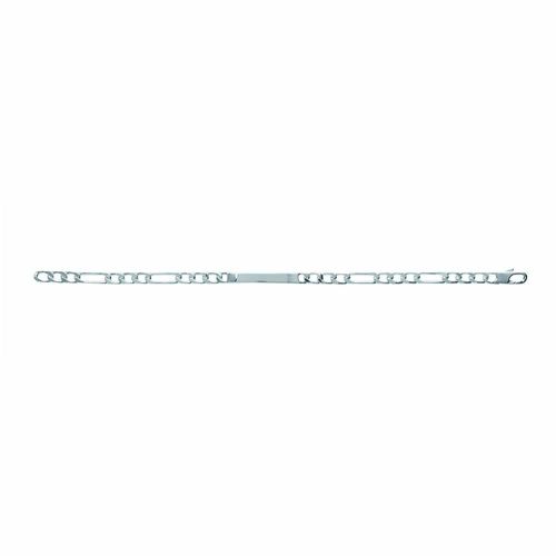 Gourmette Homme - Argent 925 - Cheval Alternée 1+3 - Largeur : 4 Mm - Longueur : 18 Cm