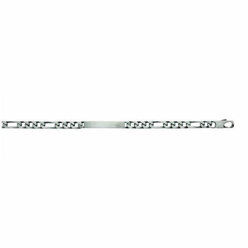 Gourmette Homme - Argent 925 - Cheval Alternée 1+3 - Largeur : 6 Mm - Longueur : 20 Cm