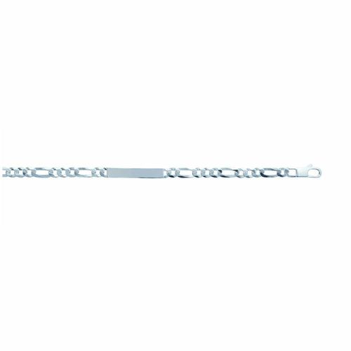 Gourmette Homme - Argent 925 - Cheval Alternée 1+3 - Largeur : 6 Mm - Longueur : 20 Cm