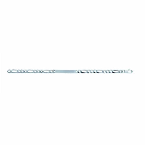 Gourmette Homme - Argent 925 - Cheval Alternée 1+3 - Largeur : 5 Mm - Longueur : 18 Cm