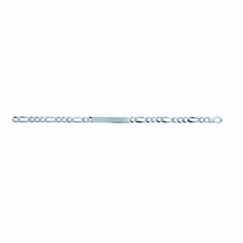 Gourmette Homme - Argent 925 - Cheval Alternée 1+3 - Largeur : 5 Mm - Longueur : 18 Cm