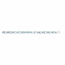 Gourmette Homme - Argent 925 - Cheval Alternée 1+1 - Largeur : 6 Mm - Longueur : 18 Cm