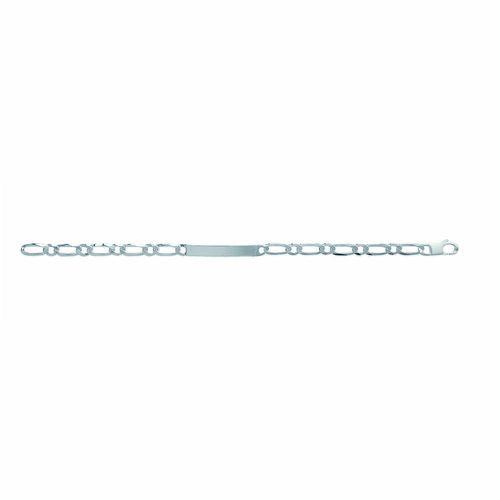 Gourmette Homme - Argent 925 - Cheval Alternée 1+1 - Largeur : 5 Mm - Longueur : 18 Cm