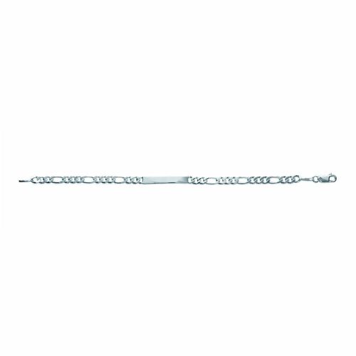 Gourmette Homme - Argent 925 - Cheval Alternée 1+2 - Largeur : 4 Mm - Longueur : 18 Cm