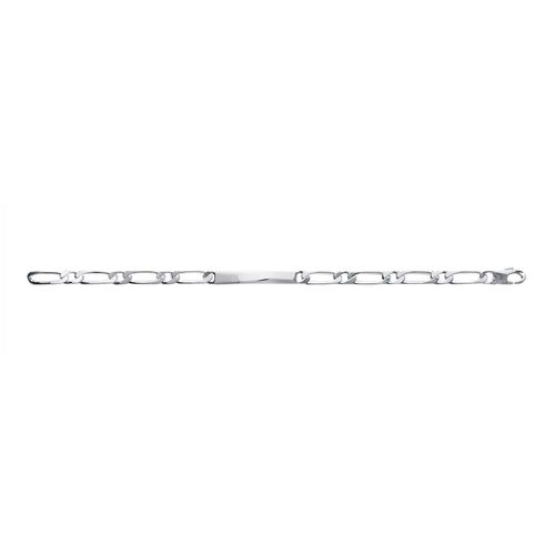 Gourmette Homme - Argent 925 - Cheval Alternée 1+1 - Largeur : 5 Mm - Longueur : 18 Cm