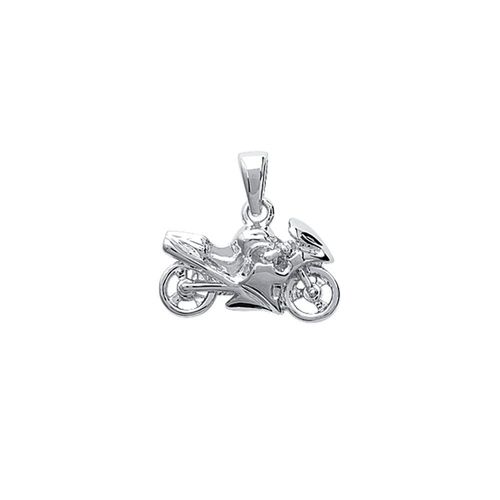 Pendentif Homme - Argent 925 - Moto - Longueur : 19mm - Hauteur : 17mm
