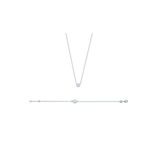 Bracelet Femme - Argent 925 - Oxyde De Zirconium - Longueur : 18 Cm
