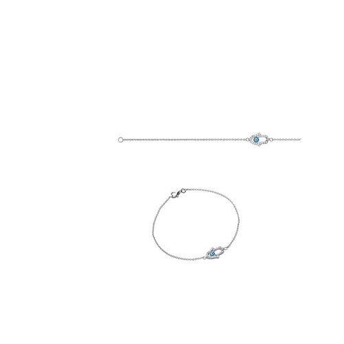 Bracelet Femme - Argent 925 - Oxyde De Zirconium - Longueur : 18 Cm