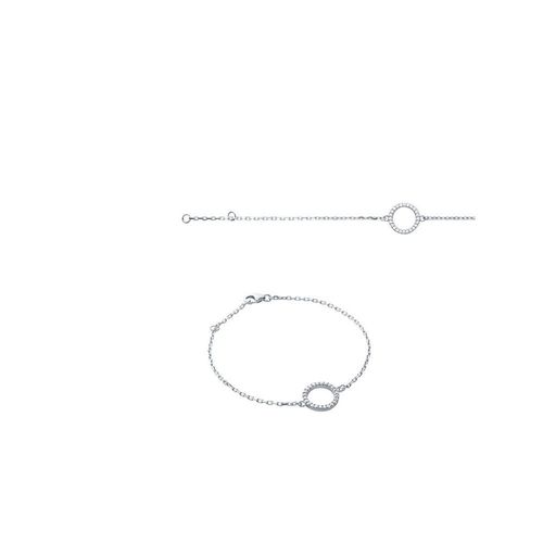 Bracelet Femme - Argent 925 - Oxyde De Zirconium - Longueur : 18 Cm