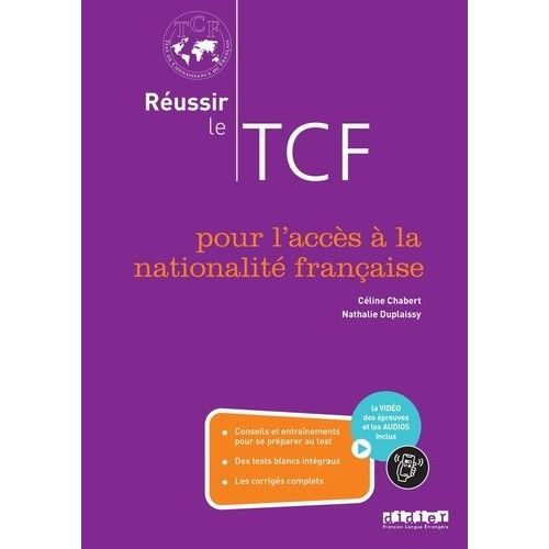 Réussir Le Tcf Pour L'acces À La Nationalité Française - (1 Qr Code)