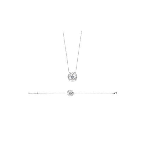 Bracelet Femme - Argent 925 - Labradorite - Longueur : 18 Cm