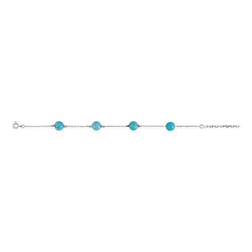 Bracelet Femme - Turquoise - Argent 925 - Longueur : 18 Cm