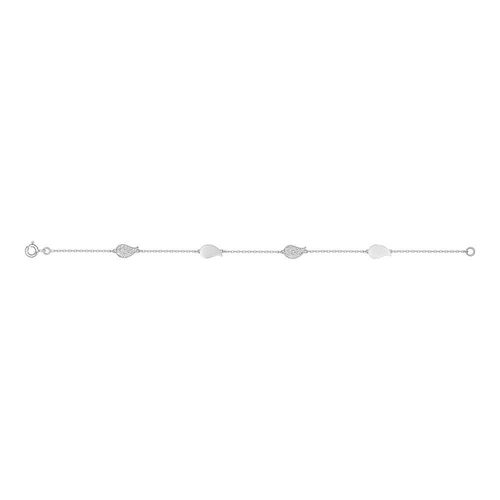 Bracelet Femme - Oxyde De Zirconium - Argent 925 - Longueur : 18 Cm
