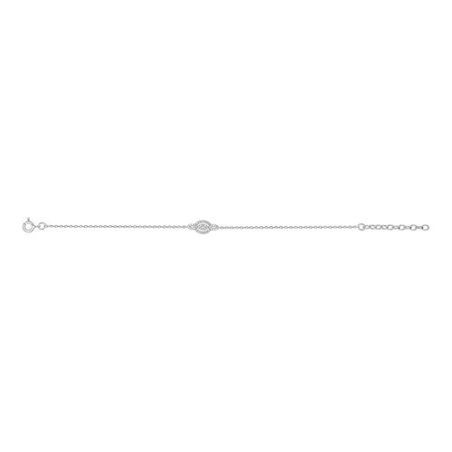 Bracelet Femme - Oxyde De Zirconium - Argent 925 - Longueur : 18 Cm