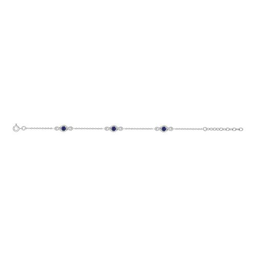 Bracelet Femme - Oxyde De Zirconium - Argent 925 - Longueur : 18 Cm