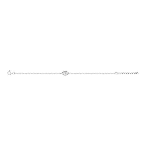 Bracelet Femme - Oxyde De Zirconium - Argent 925 - Longueur : 18 Cm