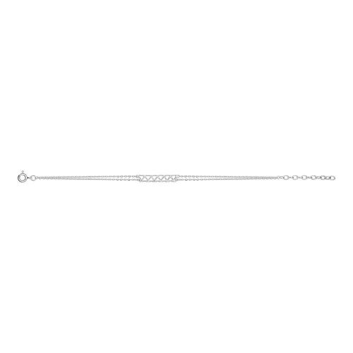 Bracelet Femme - Oxyde De Zirconium - Argent 925 - Longueur : 18 Cm