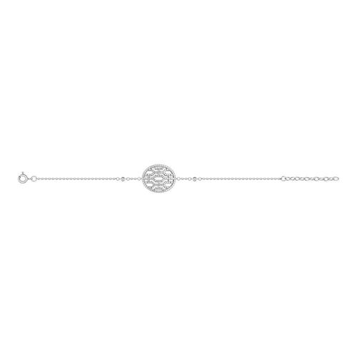 Bracelet Femme - Oxyde De Zirconium - Argent 925 - Longueur : 18 Cm
