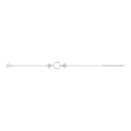 Bracelet Femme - Oxyde De Zirconium - Argent 925 - Longueur : 18 Cm